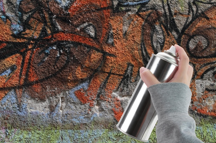 spray paint sticky