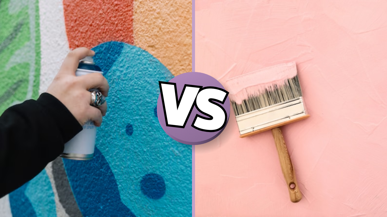 spray paint vs brush