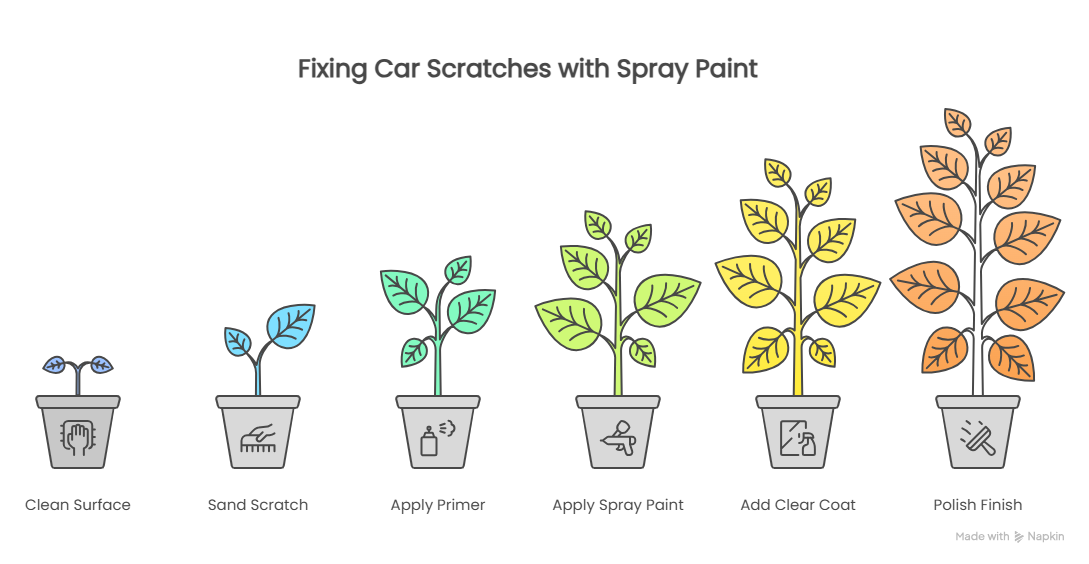 Step by Step How to Fix Car Scratches with Spray Paint visual selection